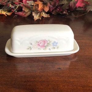 Pfaltzgraff Tea Rose butter dish